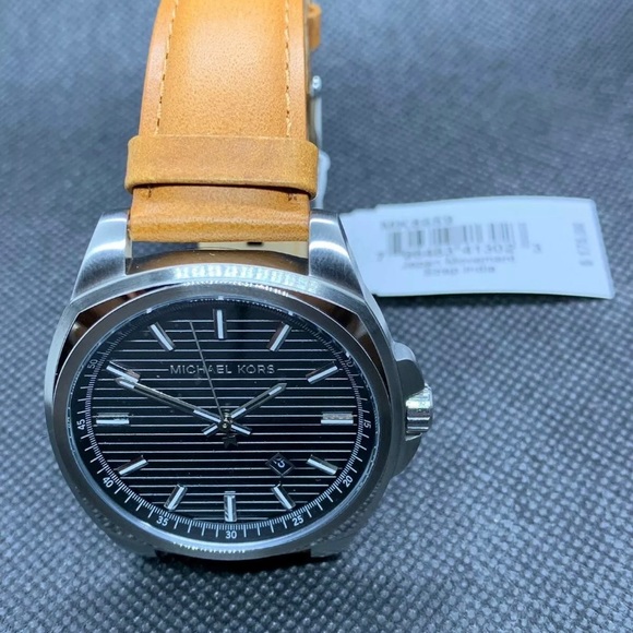 Michael Kors MK8659 Men\'s Brown Leather Watch 100% main image 6
